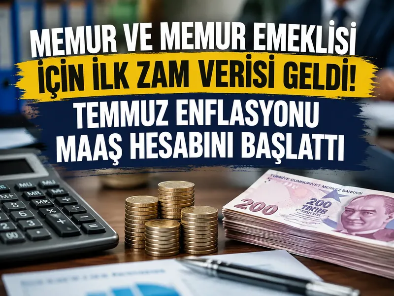 Memur ve memur emeklisi için ilk zam verisi geldi! Temmuz enflasyonu maaş hesabını başlattı