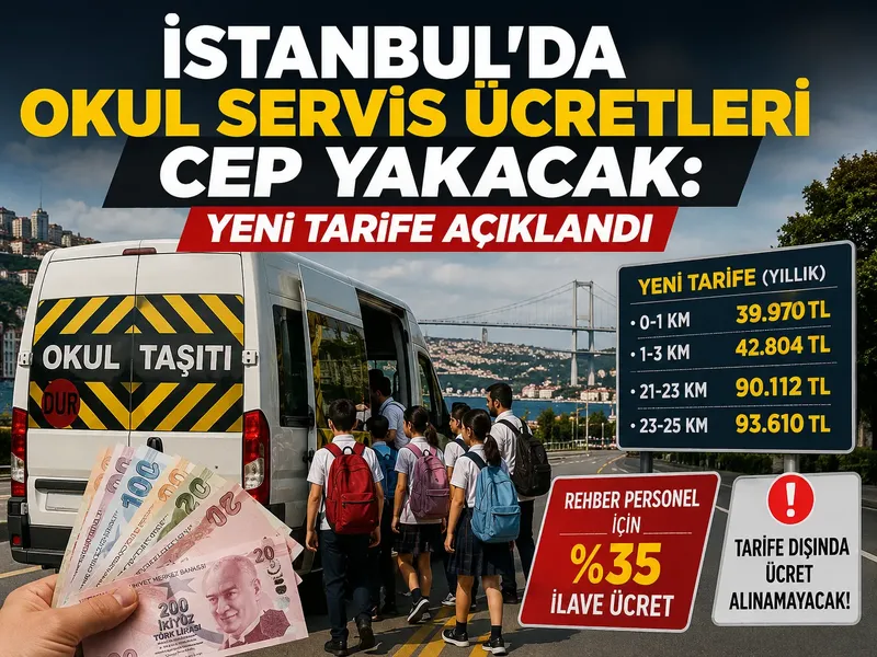 İstanbul’da okul servis ücretleri cep yakacak: Yeni tarife açıklandı