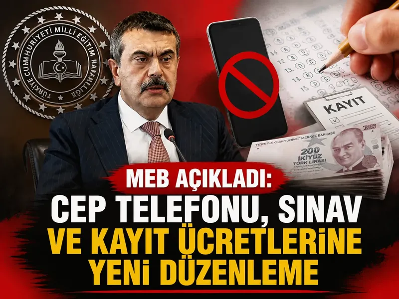 MEB açıkladı: Cep telefonu, sınav ve kayıt ücretlerine yeni düzenleme