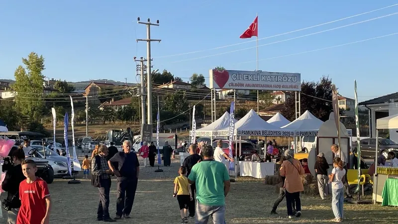 Dördüncü Çilek Festivali'nde yöresel lezzetler sergilendi
