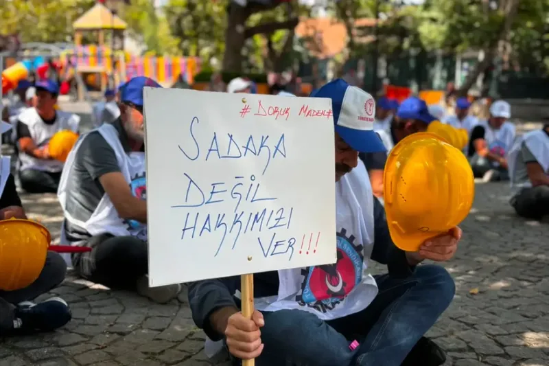Doruk Madencilik işçileri 29 gündür direniyor: “Sadaka değil hakkımızı istiyoruz”