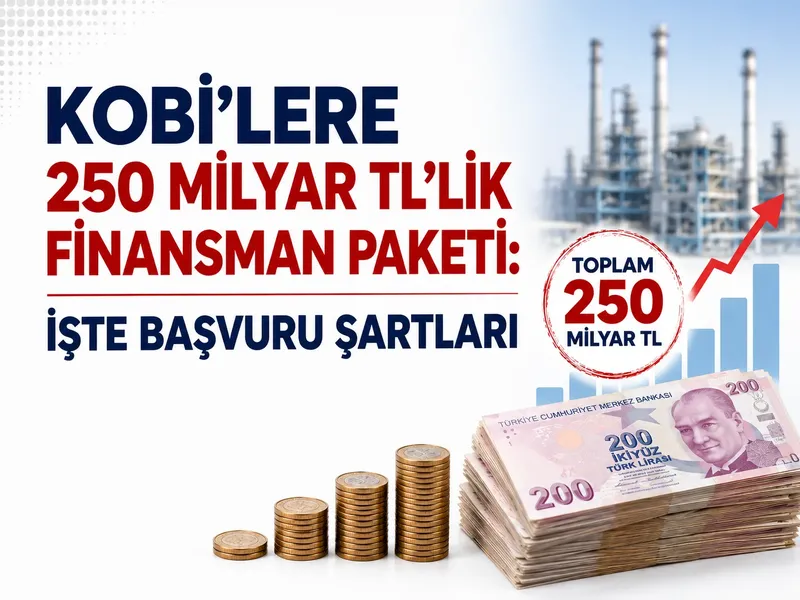 KOBİ’lere 250 milyar TL’lik finansman paketi: 6 ay ödeme yok, 36 ay vade