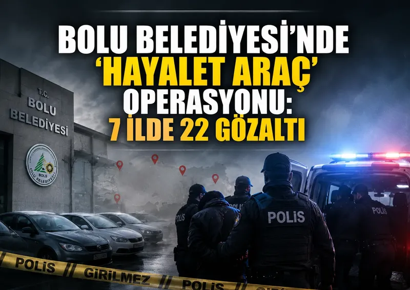 Bolu Belediyesi'nde 'hayalet araç' operasyonu: 7 ilde 22 gözaltı