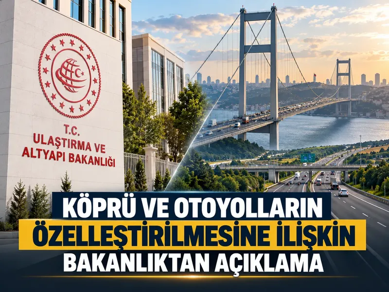 Köprü ve otoyolların özelleştirilmesine ilişkin Bakanlıktan açıklama