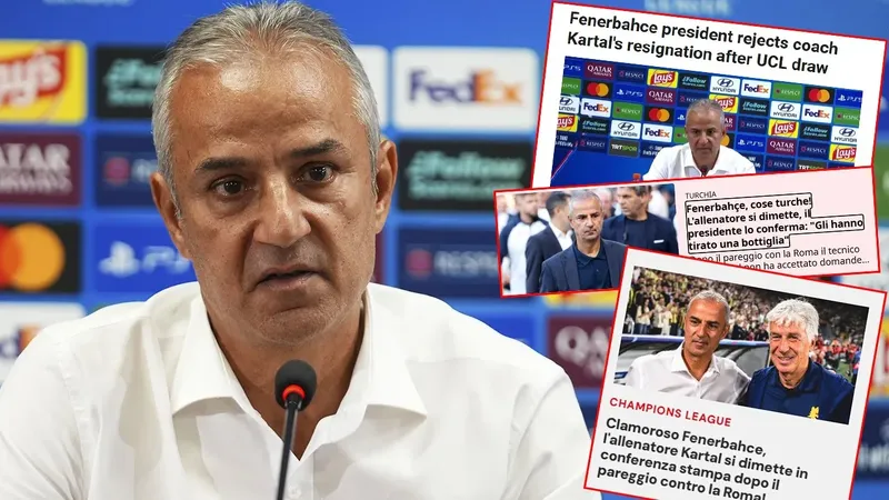 İsmail Kartal'ın istifası dünya basınında! Fenerbahçe'deki geceyi böyle yorumladılar