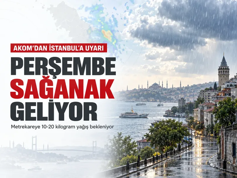 AKOM’dan perşembe günü için yağış uyarısı