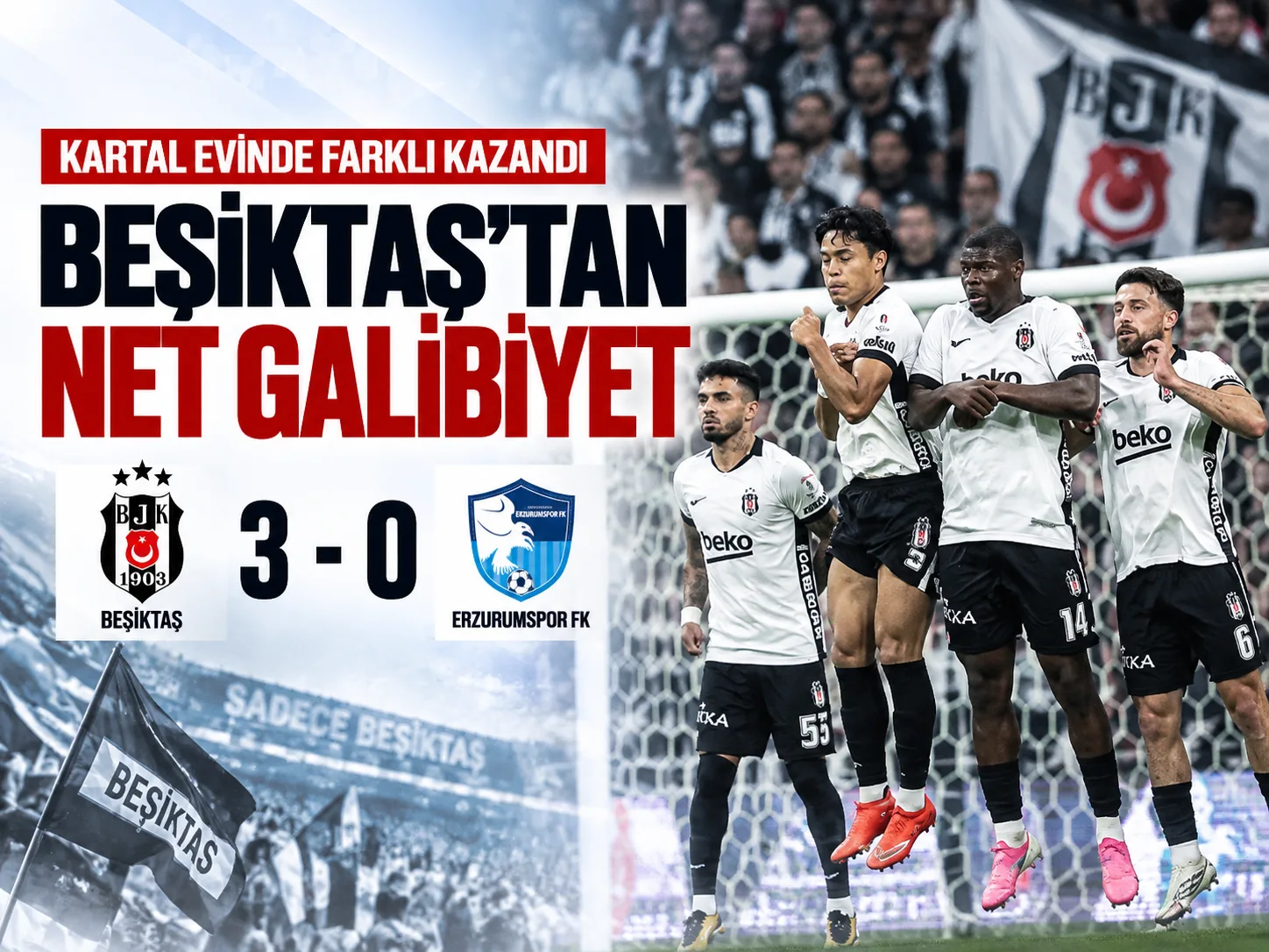 Tüpraş'ta Kartal fırtınası! Erzurumspor'u 3 golle devirdi